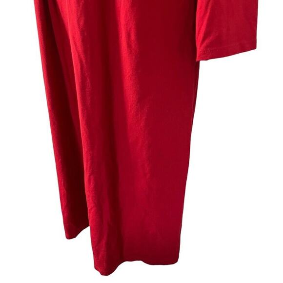 J Jill Wearever Womens Red Pleated Stretch Knit 3/4 Sleeve Above Length Dress M - Picture 12 of 16
